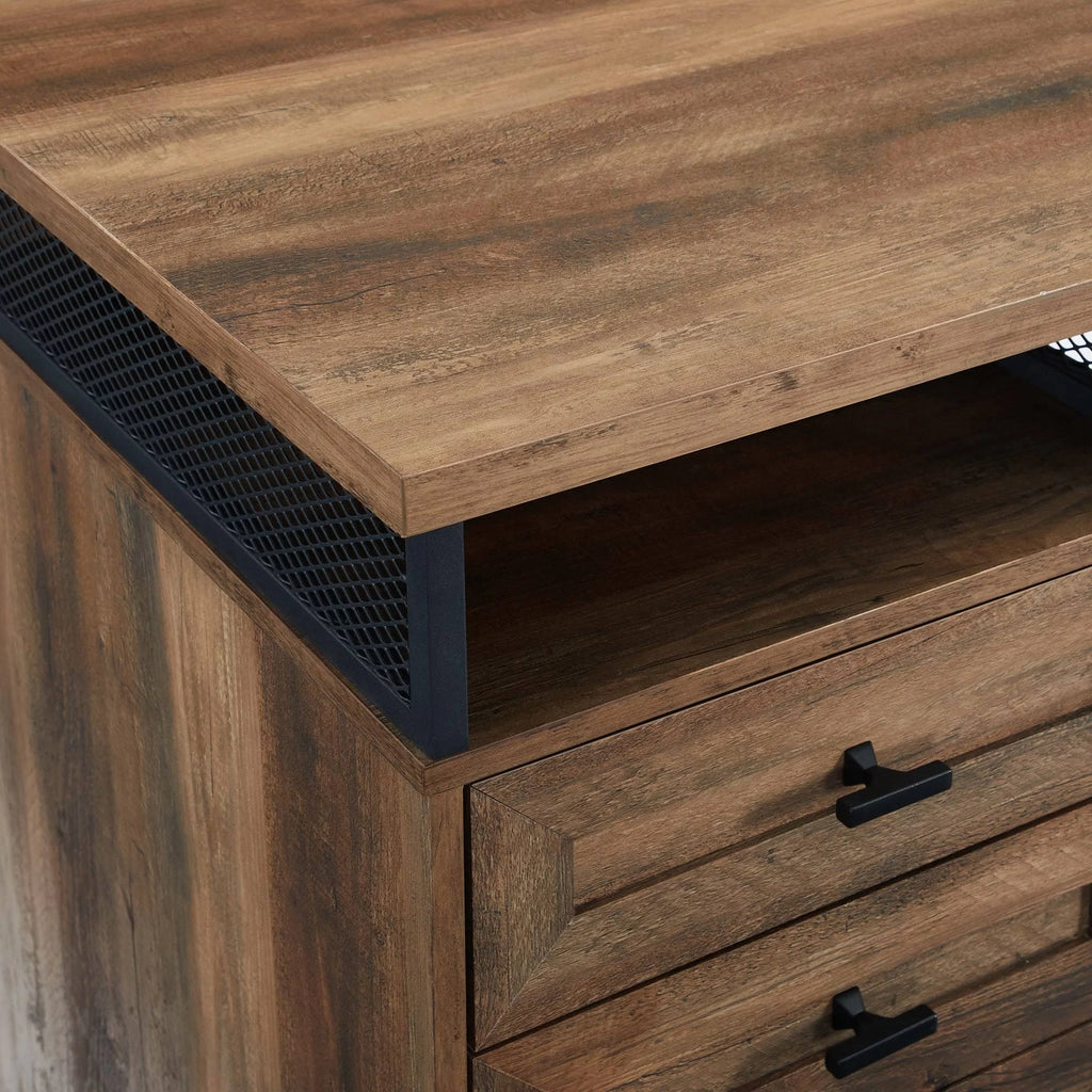 Reclaimed Barnwood 3-Drawer Writing Desk J882470