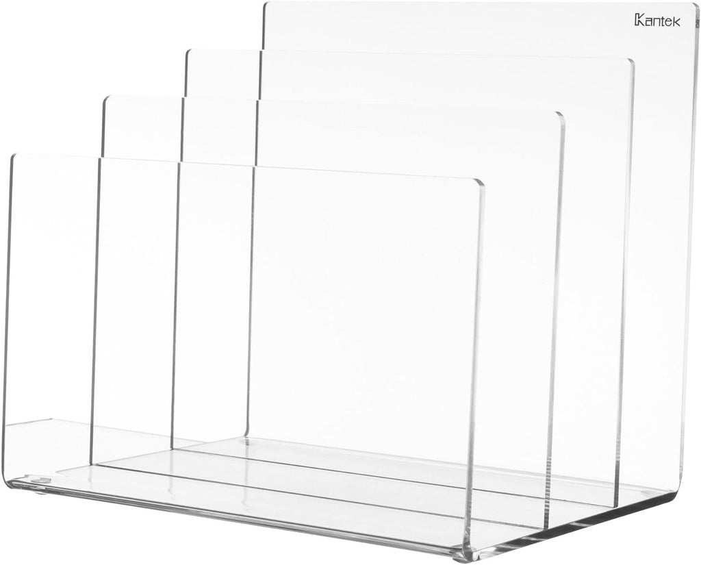 Acrylic Monitor Stand with Keyboard Storage, Clear, Pack of 2 L980