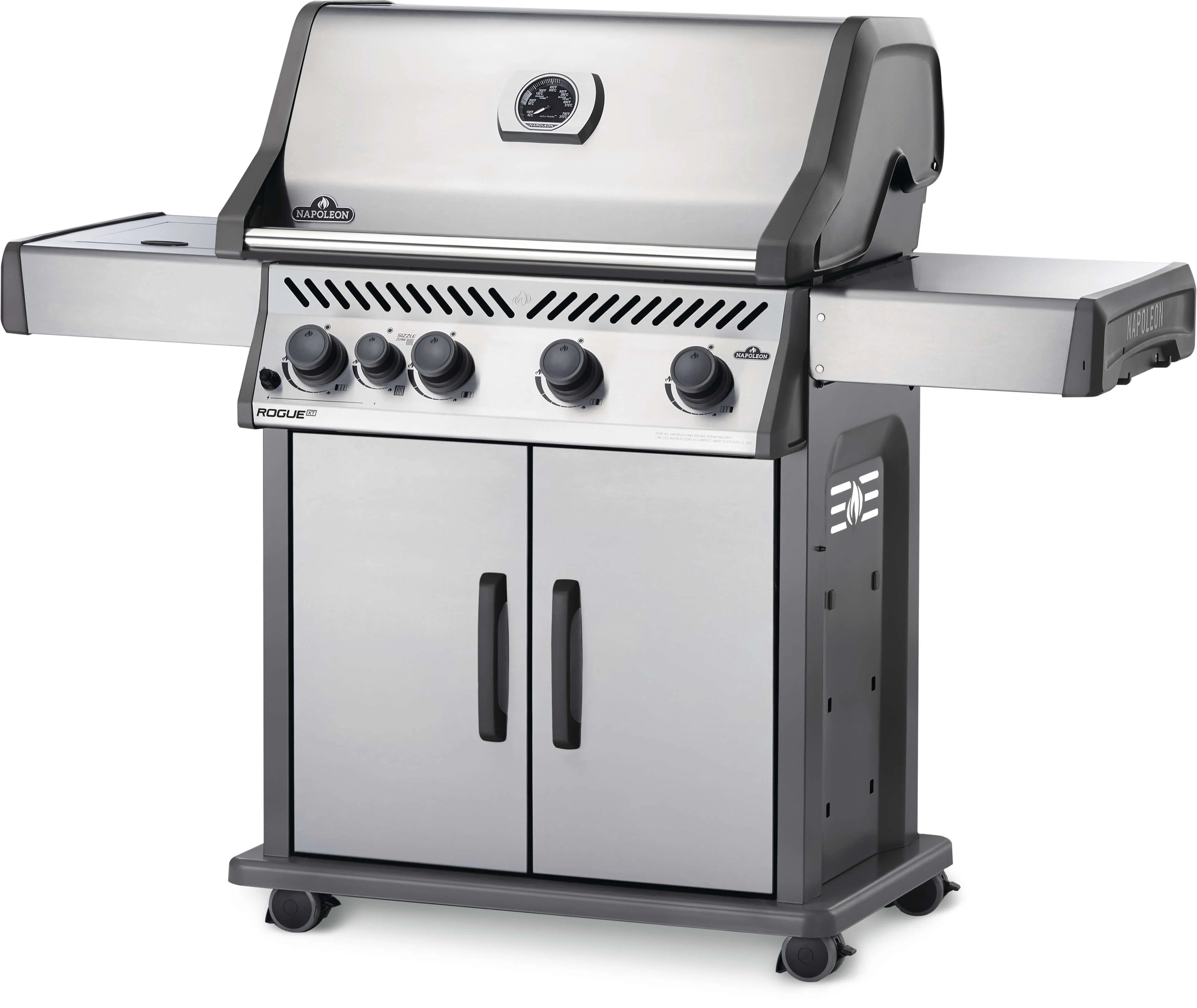 Stainless Steel Propane Gas Grill with Infrared Side Burner H246