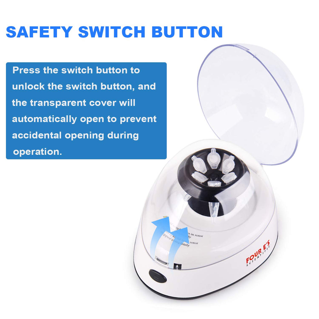 Mini Centrifuge 5400rpm with 2 Interchangeable Rotors W595