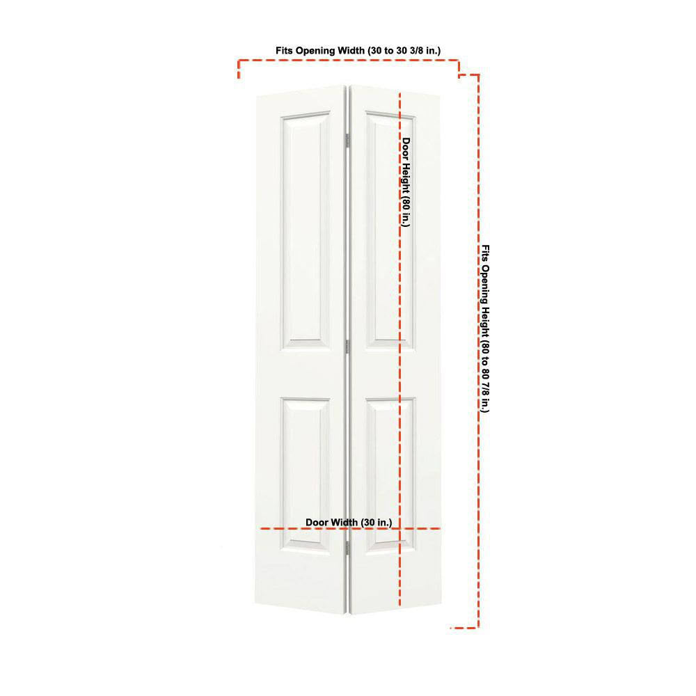 White Molded Composite MDF Closet Bi-Fold Door B1873
