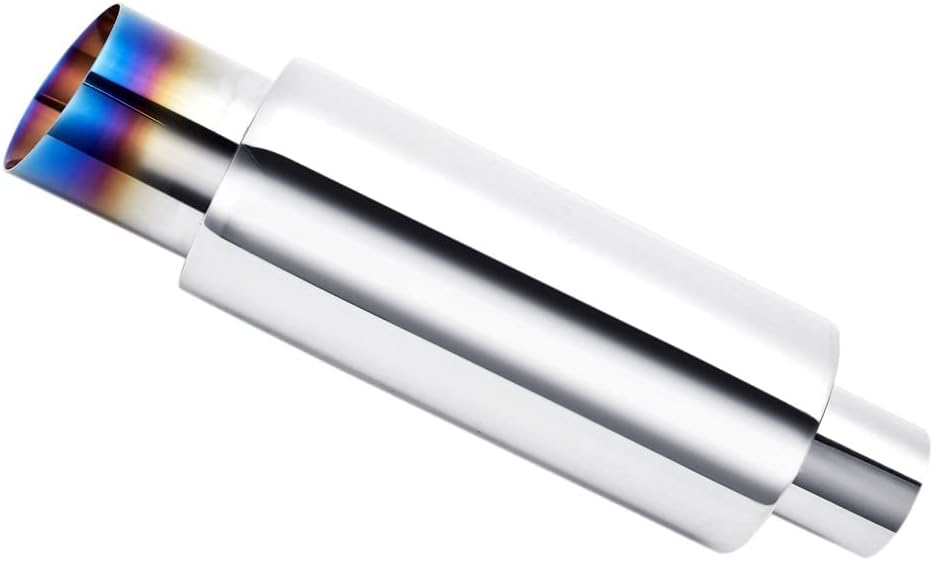 2.25'' Inlet 3'' Outlet Exhaust Burnt Muffler Tip Stainless Steel 14.7'' Length Pack of 2 D39208