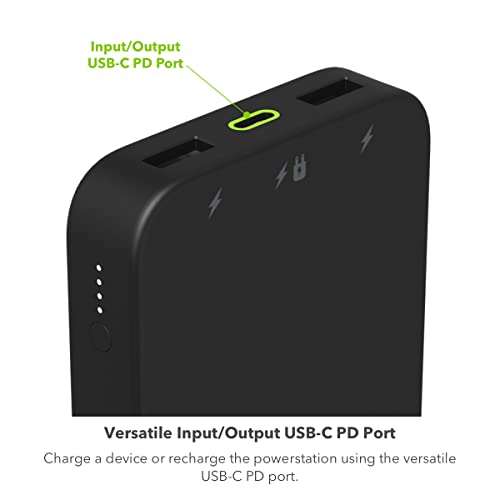 20,000 mAh Power Bank with USB-A and USB-C Ports U84196