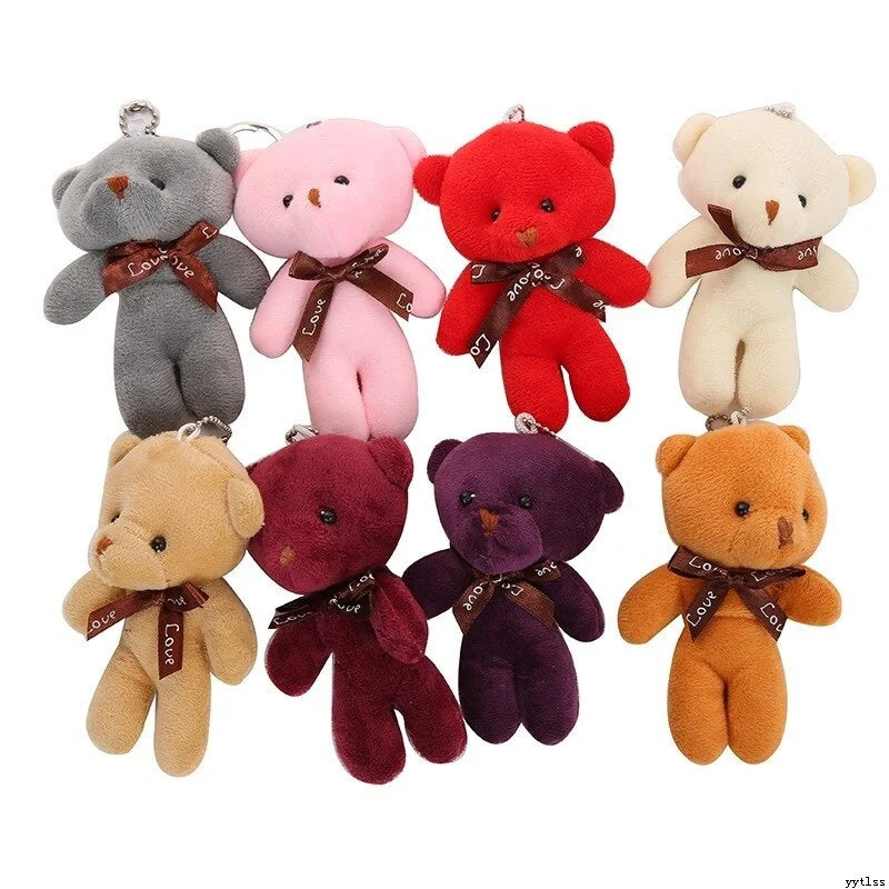 White Mini Teddy Bear Plush Toy 12cm B7093