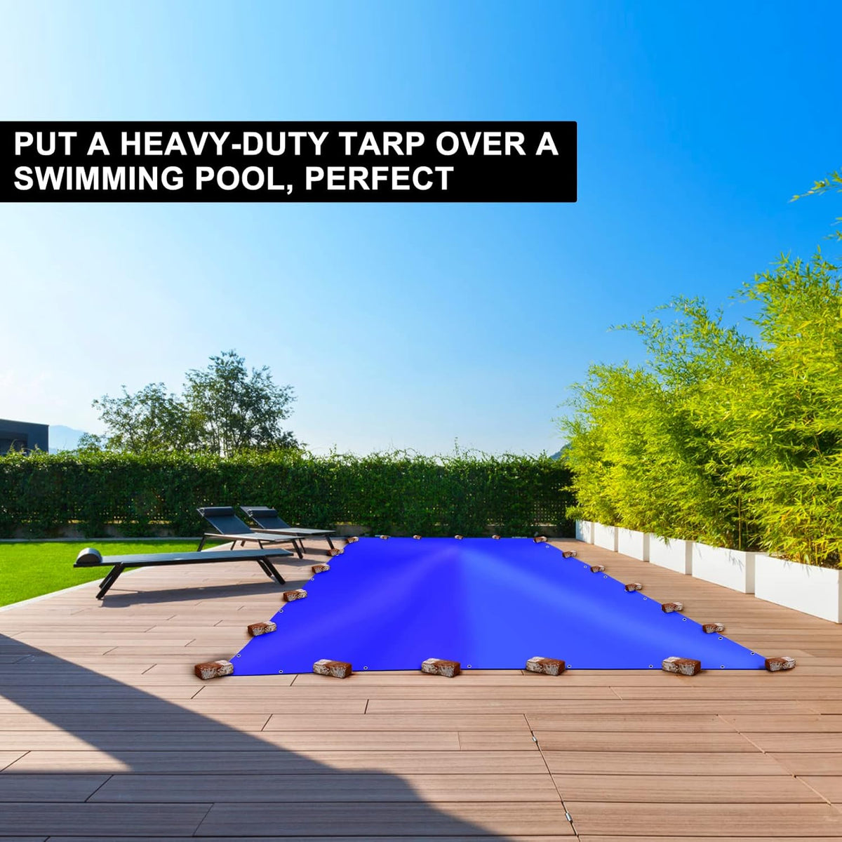 Blue 20x30 Heavy Duty Waterproof Tarpaulin with Metal Grommets A27235