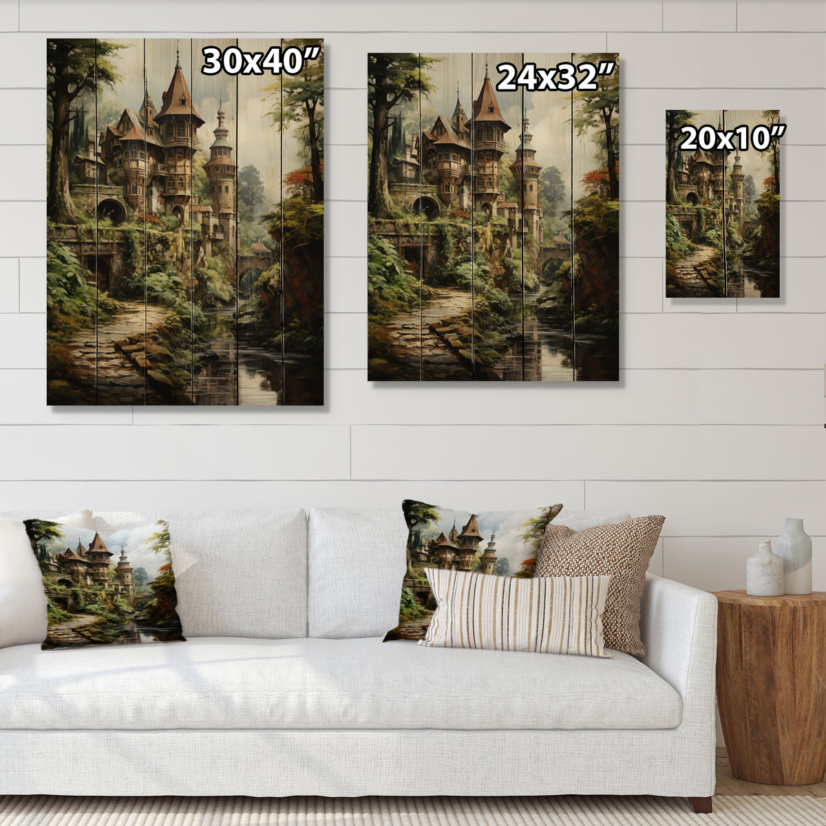 Rustic Wall Art Print on Natural Pine Wood P219259