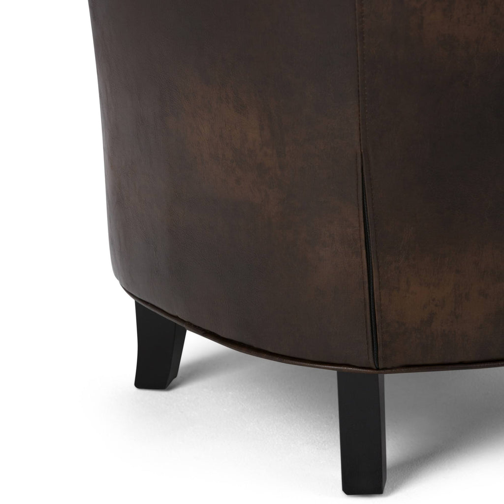 Bonded Leather Tub Chair S649