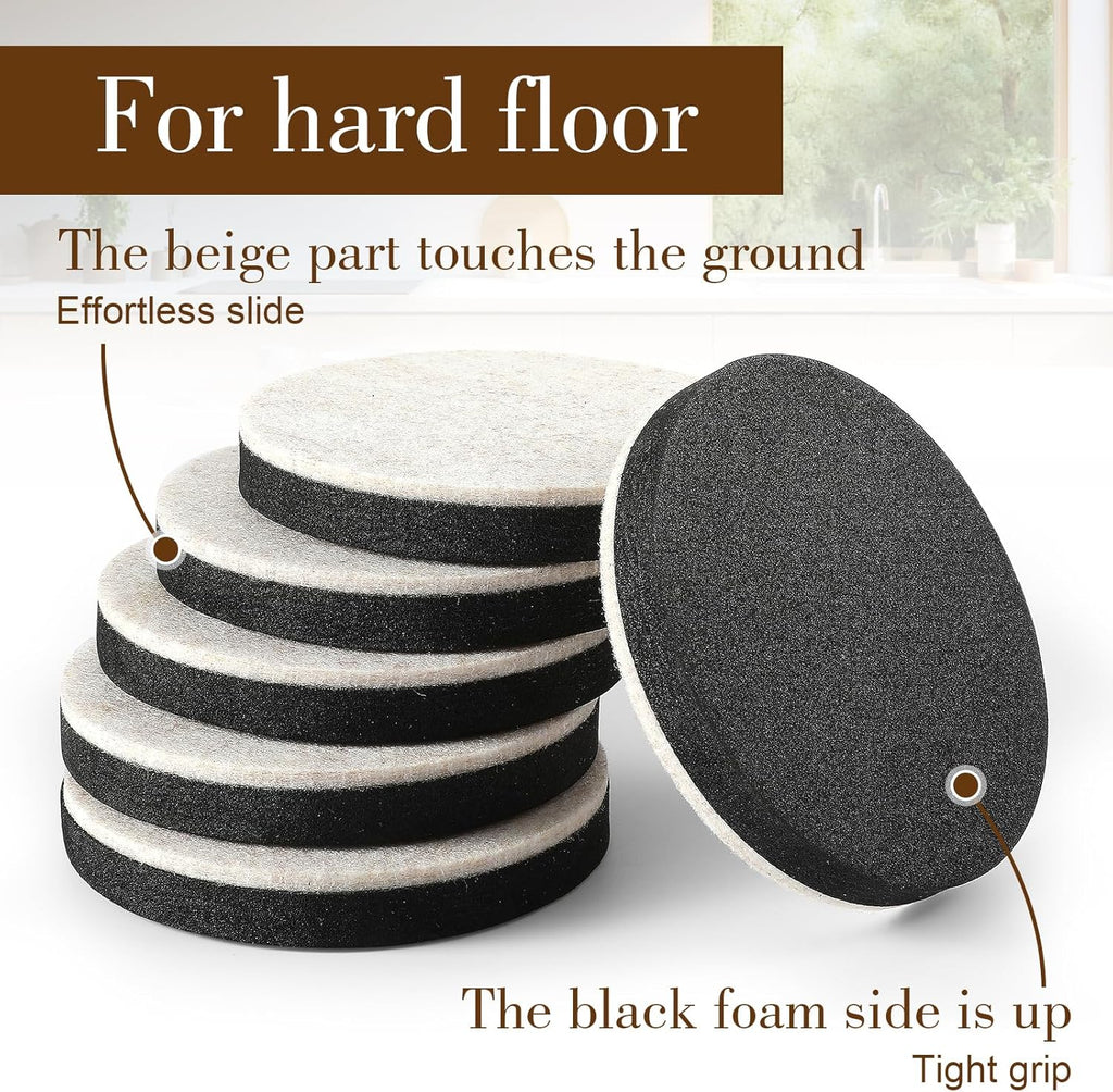 8Pcs 3.5 Inches Reusable Heavy Duty Furniture Sliders J872659