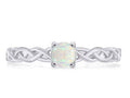 14k White Gold Over Sterling Silver Created Opal Solitaire Ring V1467
