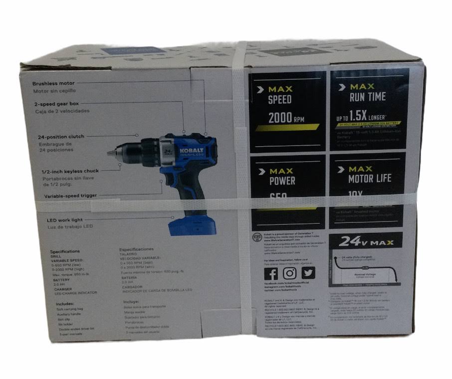 24-Volt Max 1/2-in Cordless Brushless Drill Y350
