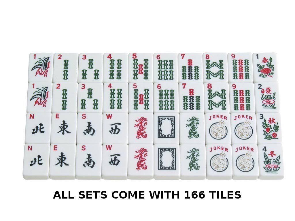 White Aluminum Case Mahjong Set X9501
