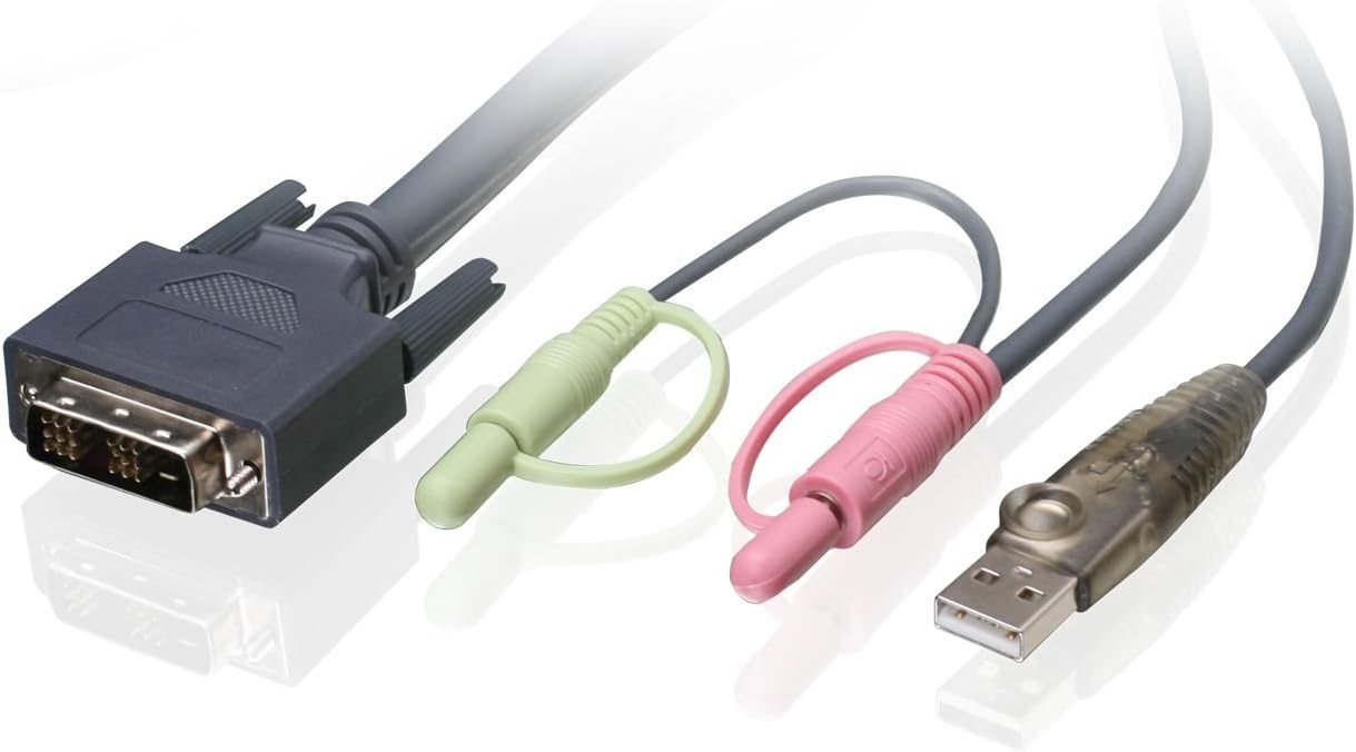10 Feet DVI-D USB KVM Cable Pack of 2 J70288