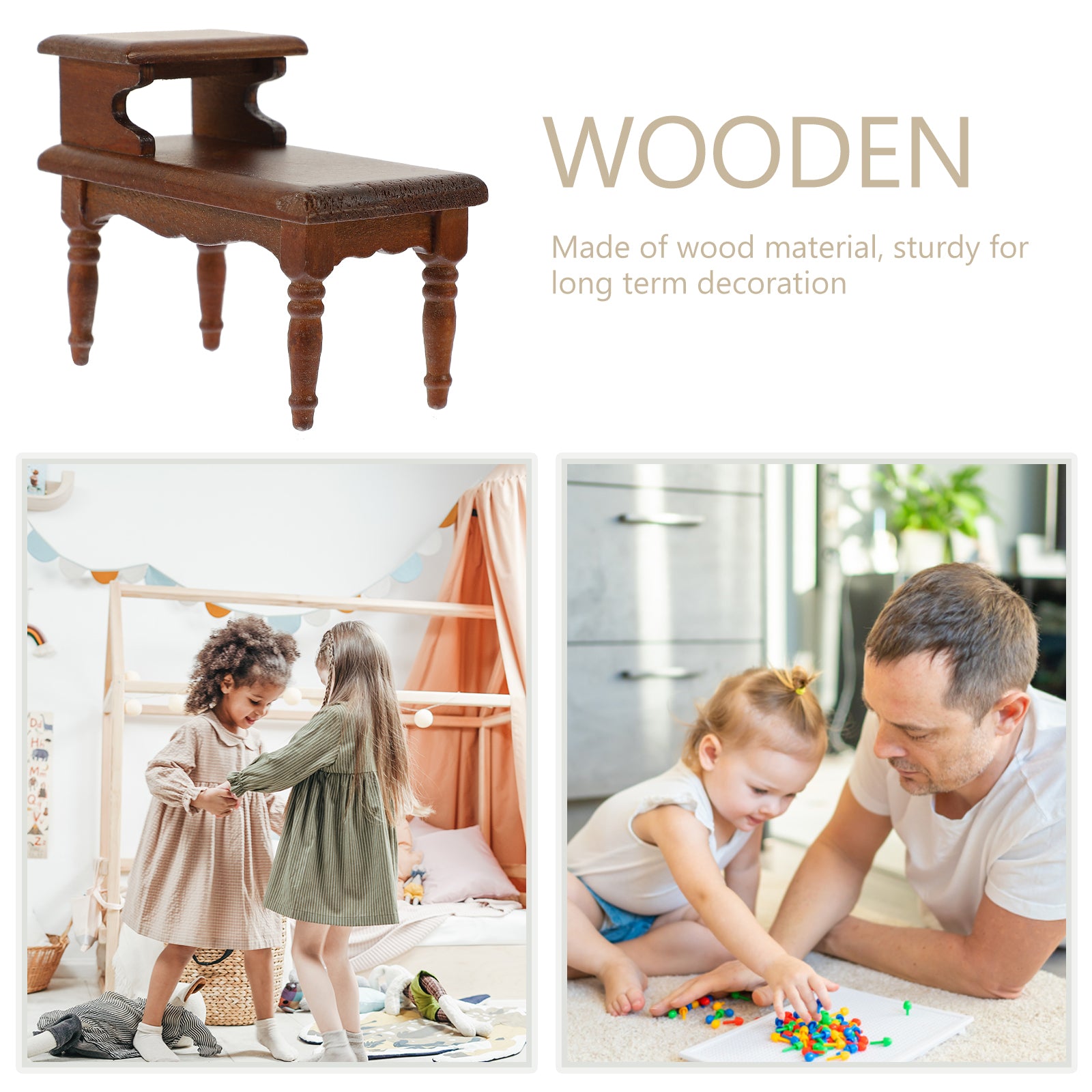 Walnut Dollhouse Table Miniature Furniture M523042