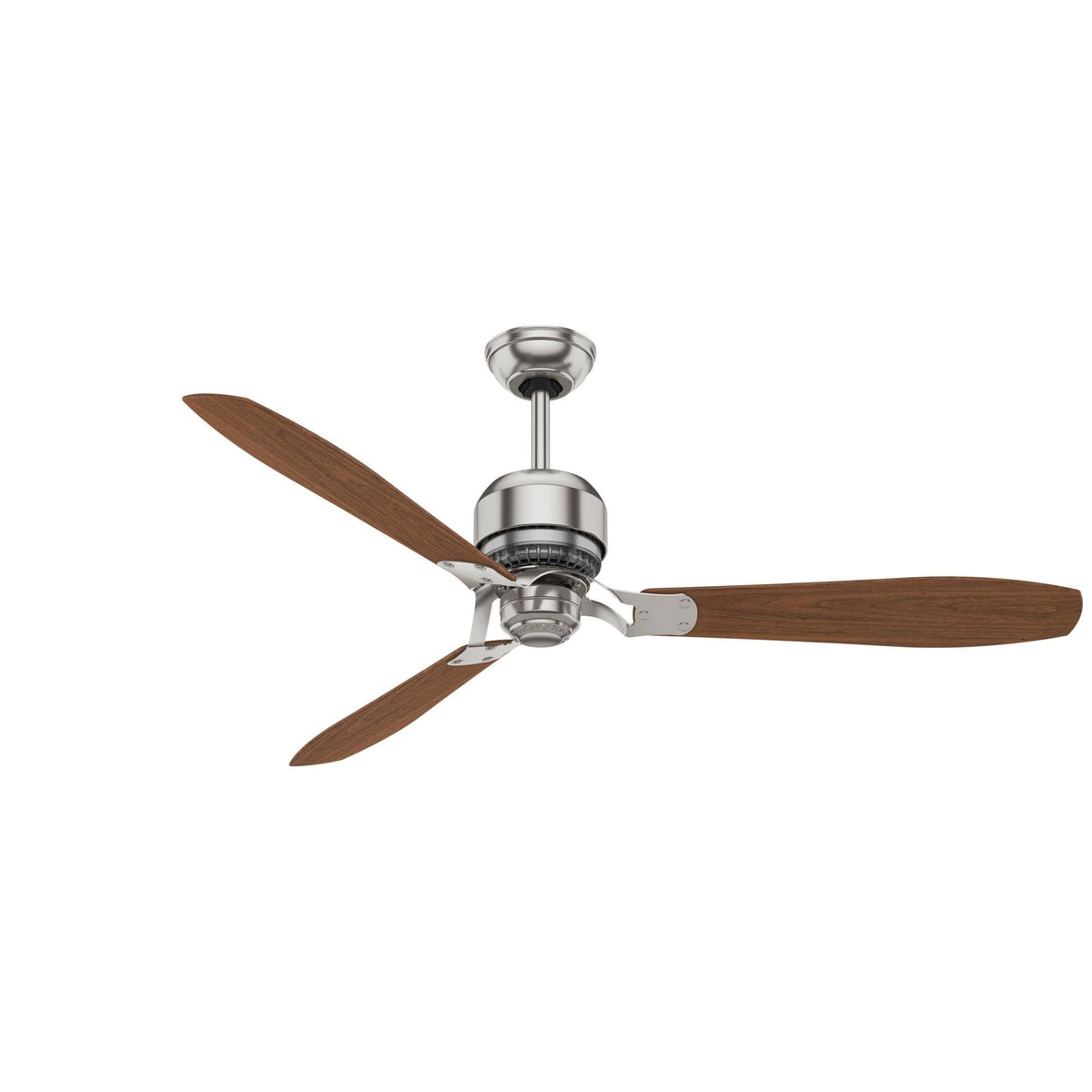Brushed Nickel Ceiling Fan with Burnt Walnut/Walnut Blades L5180