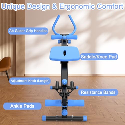 4-in-1 Exercise Equipment Rowing Machine Leg Press Machine Ab Glider Machine Roman Chair Z317012