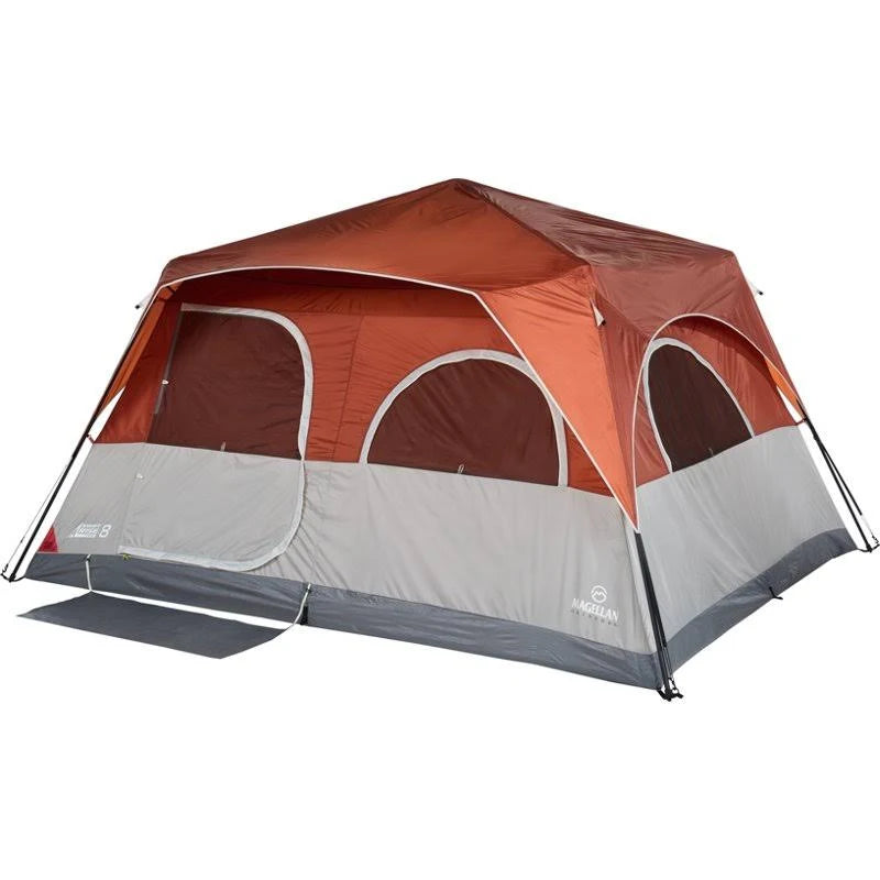 8-Person Lighted Cabin Tent Dark Orange S324421