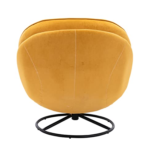 Purple Velvet Swivel Accent Chair with Ottoman Set H86276
