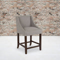 Light Gray Fabric Counter Height Stool T892