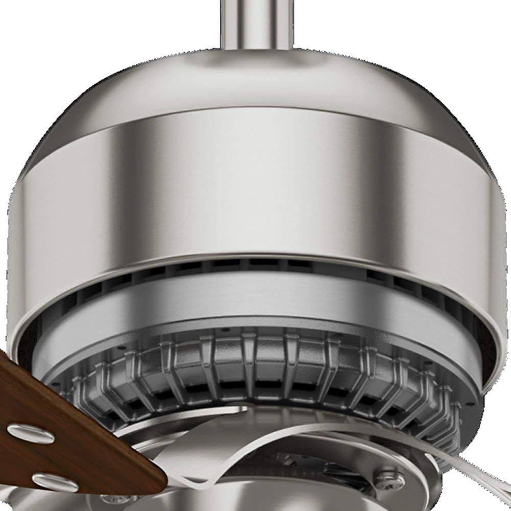 Brushed Nickel Ceiling Fan with Burnt Walnut/Walnut Blades L5180