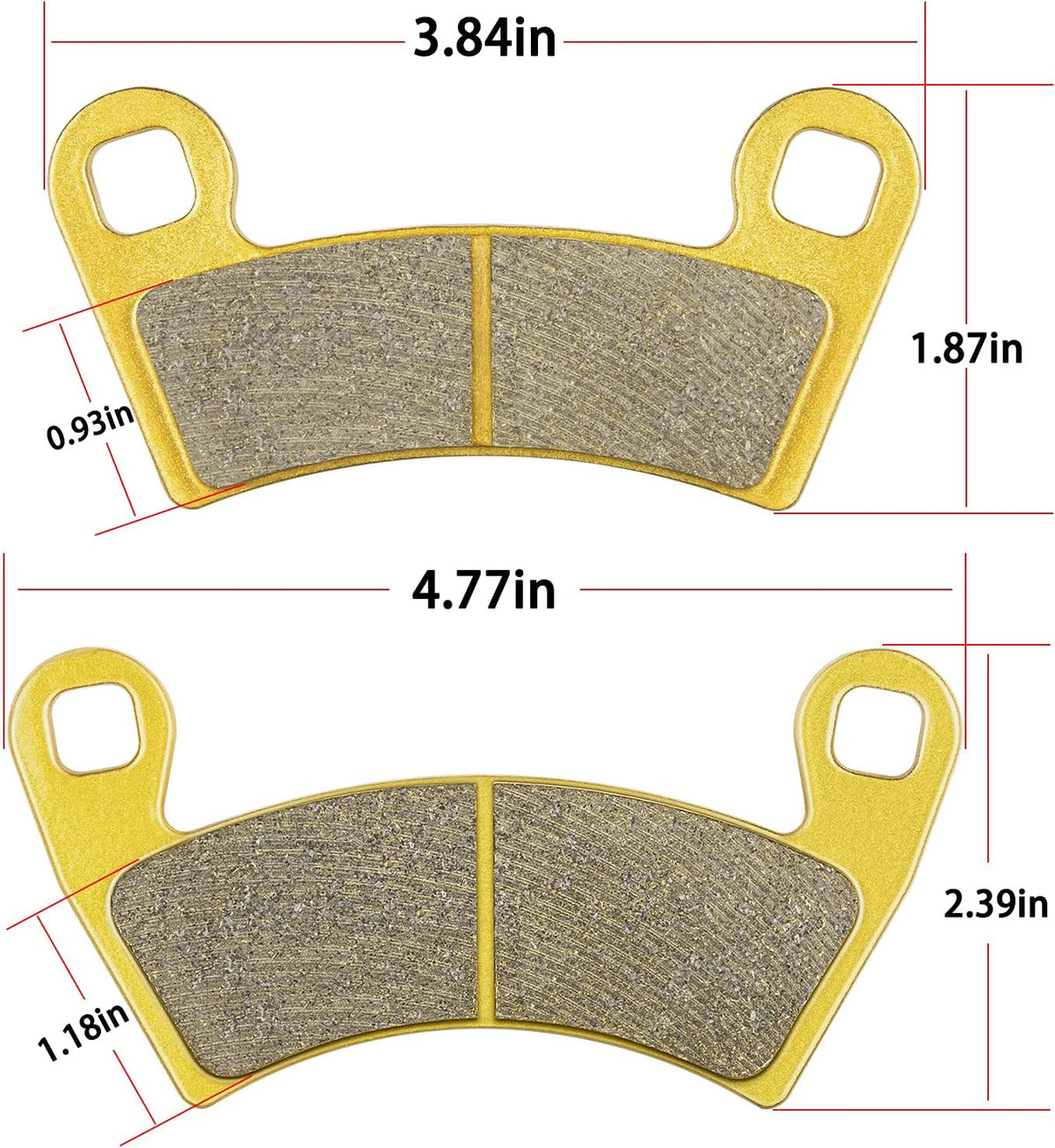 Brake Pads Front and Rear (4 Set) Pack of 2 G34810