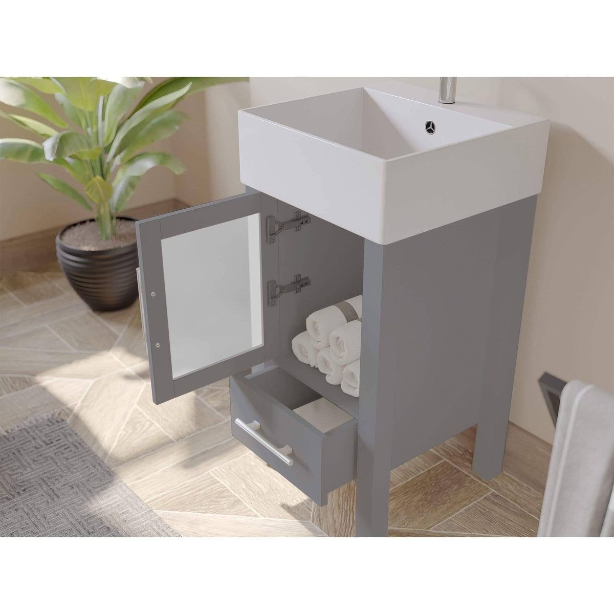 18x22 Vanity Set with Polished Chrome Plumbing L906736
