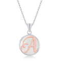 18'' Rose Gold Plated Mother of Pearl Pendant Necklace B341