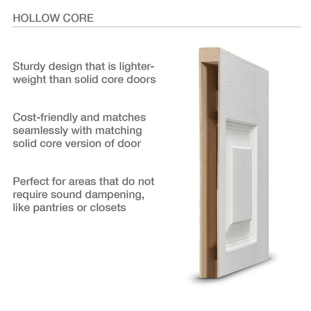 White Molded Composite MDF Closet Bi-Fold Door B1873