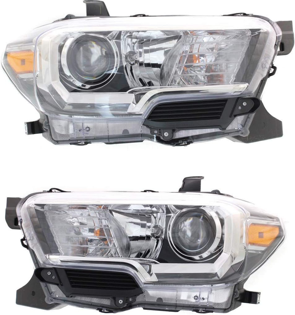 Headlight Assembly Halogen DRL Black Trim Driver Side I292354
