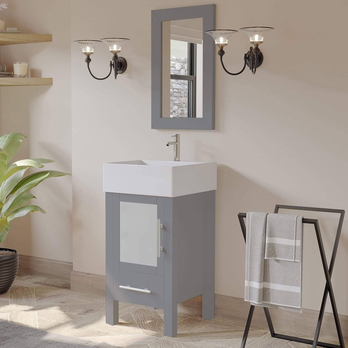 18x22 Vanity Set with Polished Chrome Plumbing L906736