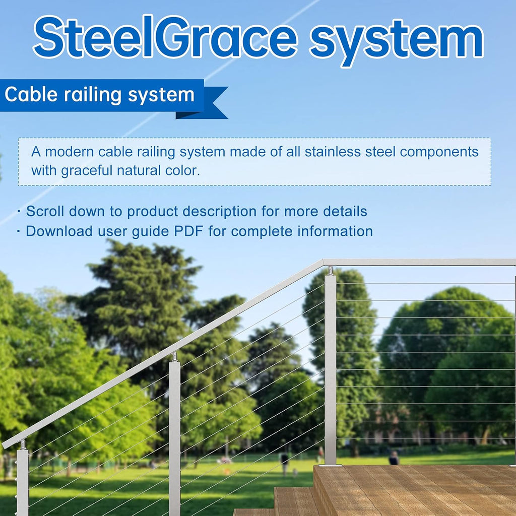 10Pack T316 Stainless Steel Cable Railing Kit T9509