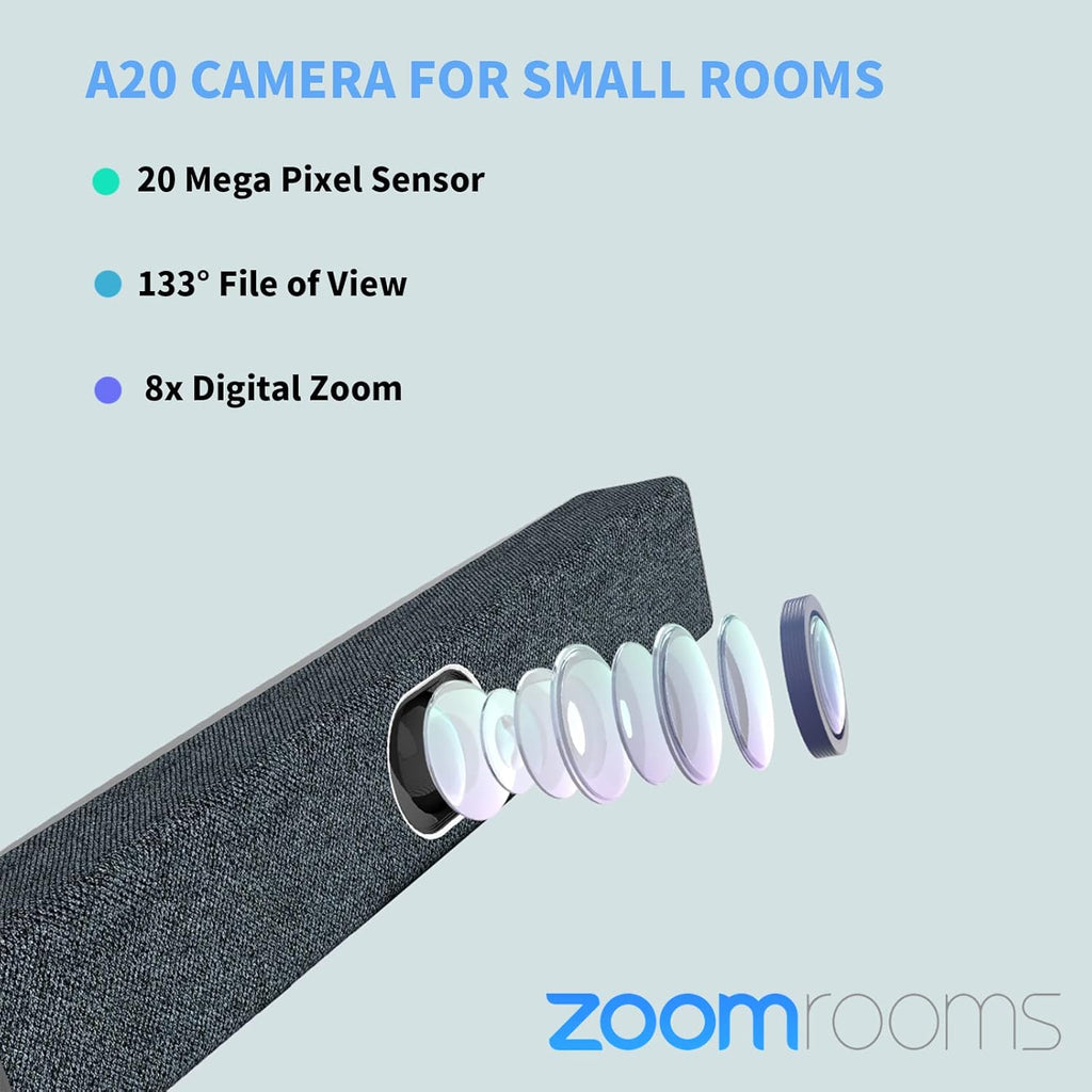 Wide Angle Webcam with 8 Microphones and Speakers M184