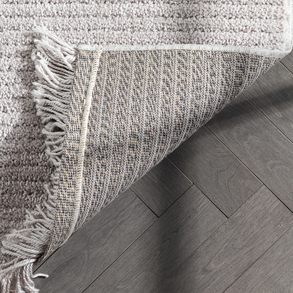 Ivory Stripes Geometric Runner Rug 2x7 O38028