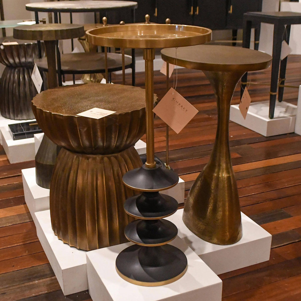 Antique Brass Accent Table T758