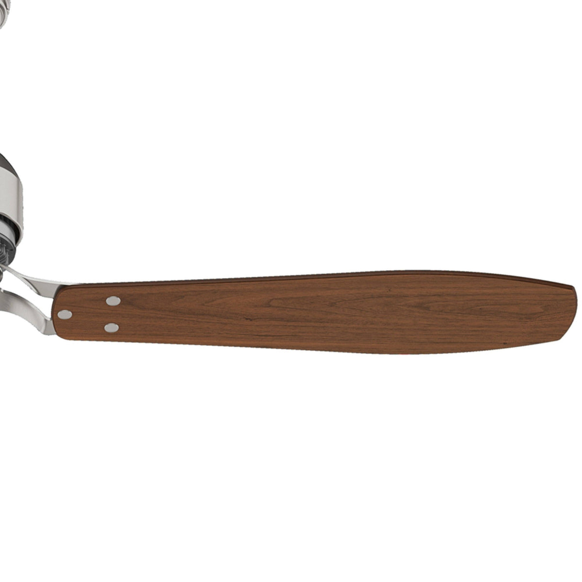 Brushed Nickel Ceiling Fan with Burnt Walnut/Walnut Blades L5180