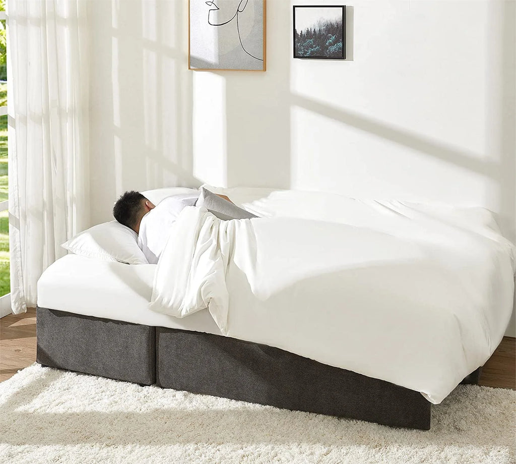 Gray Chenille Sleeper Sofa with Storage Chaise R656079