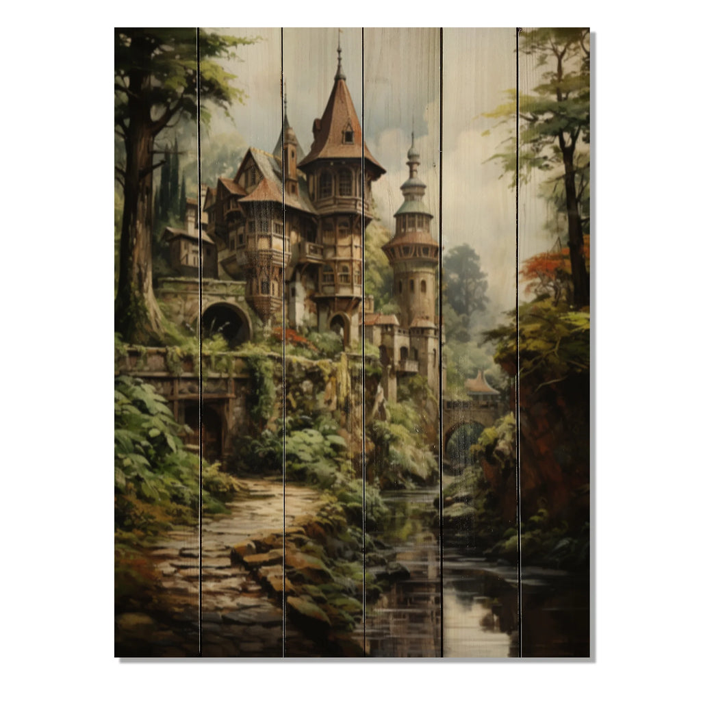 Rustic Wall Art Print on Natural Pine Wood P219259