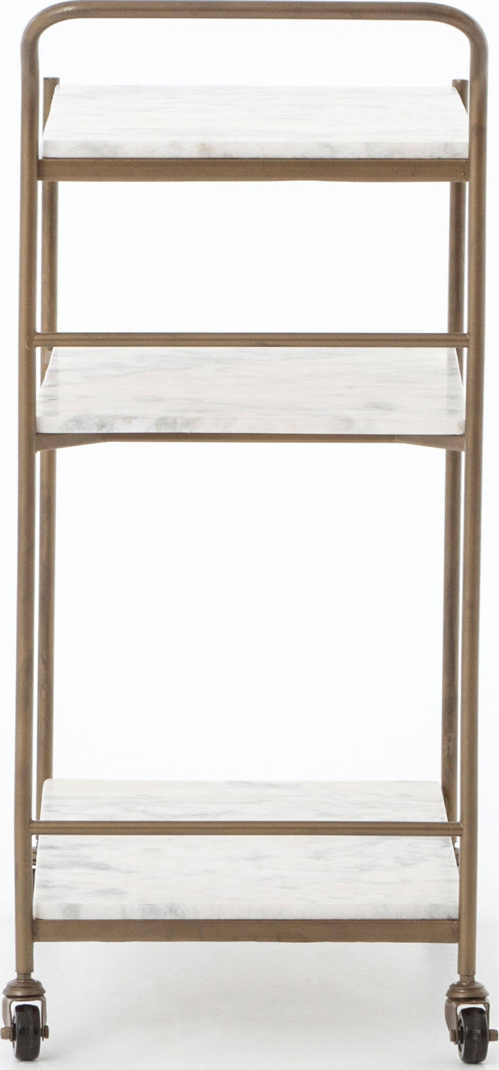 Rectangular Bar Cart Antique Brass M547