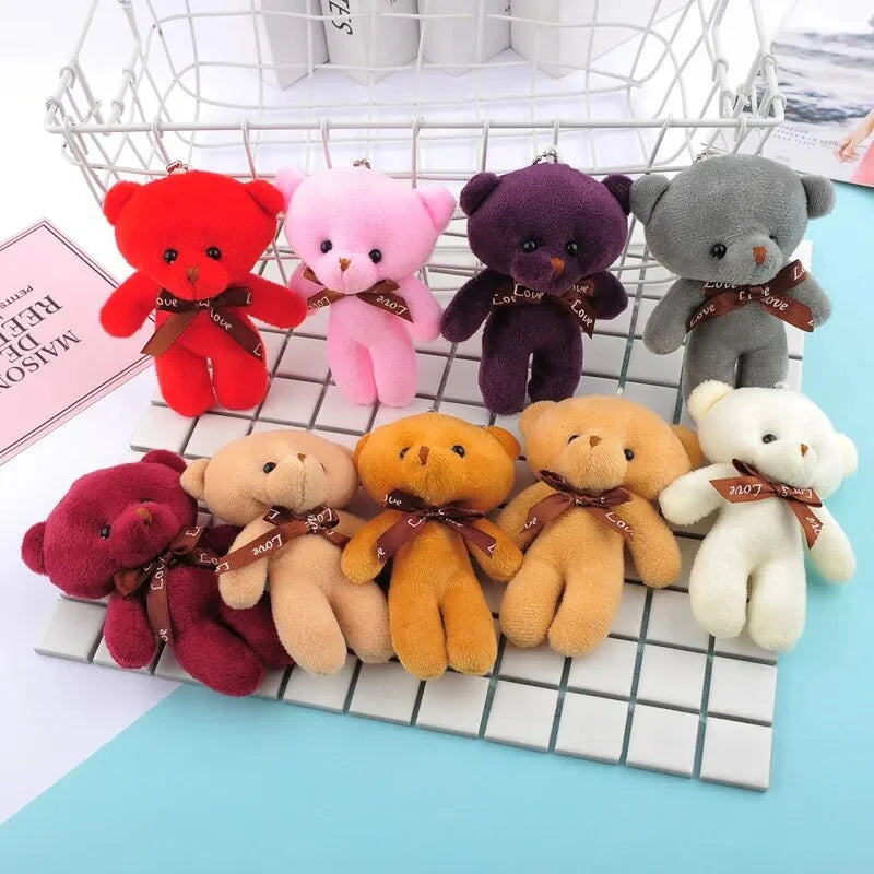 White Mini Teddy Bear Plush Toy 12cm B7093