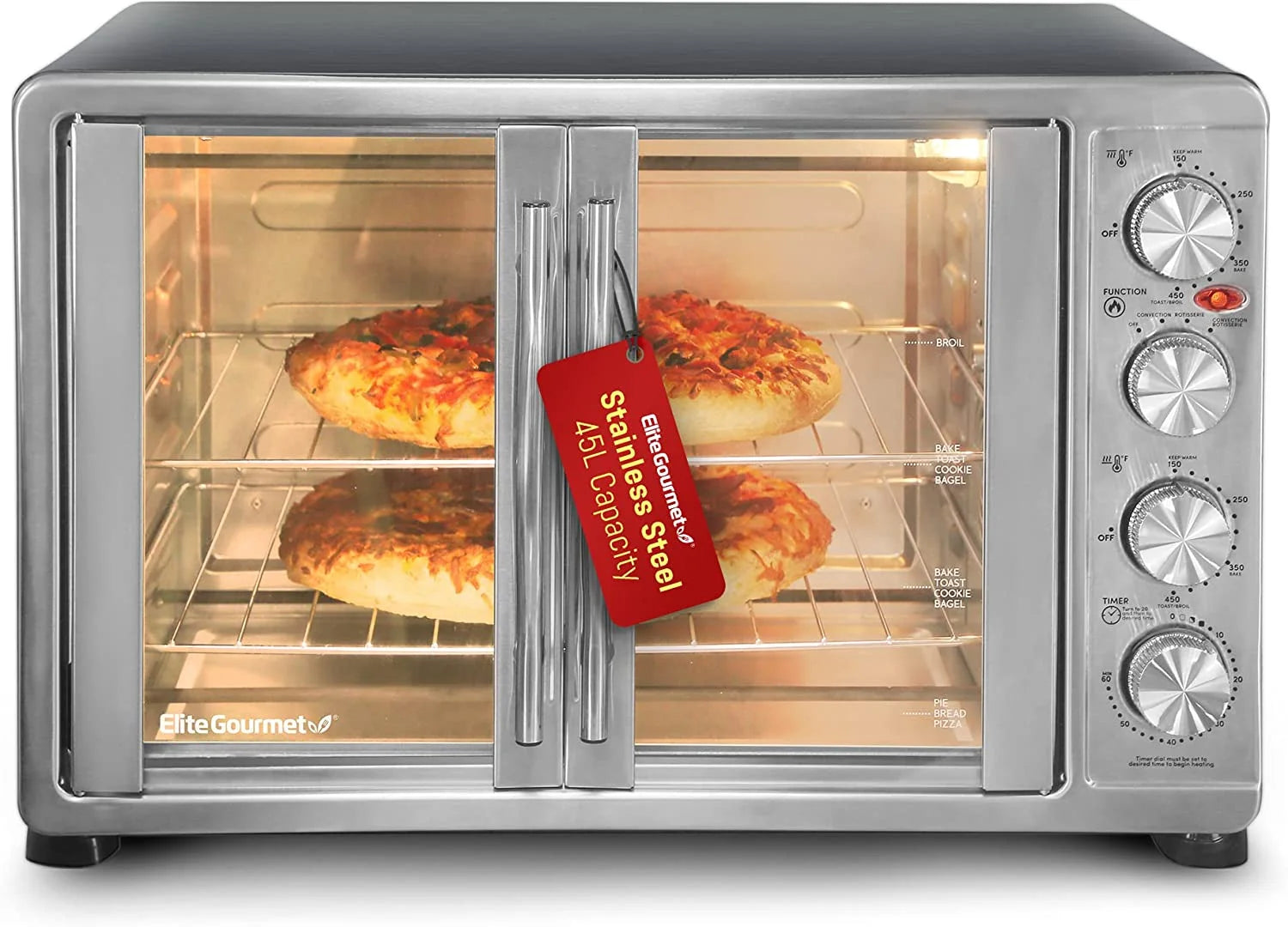 47.5Qt Convection Oven with 4 Control Knobs E165