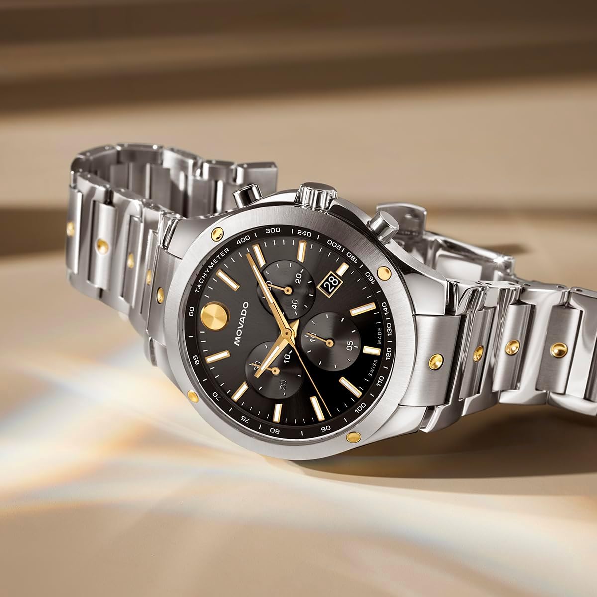 Swiss Quartz Chronograph Stainless Steel Watch B542
