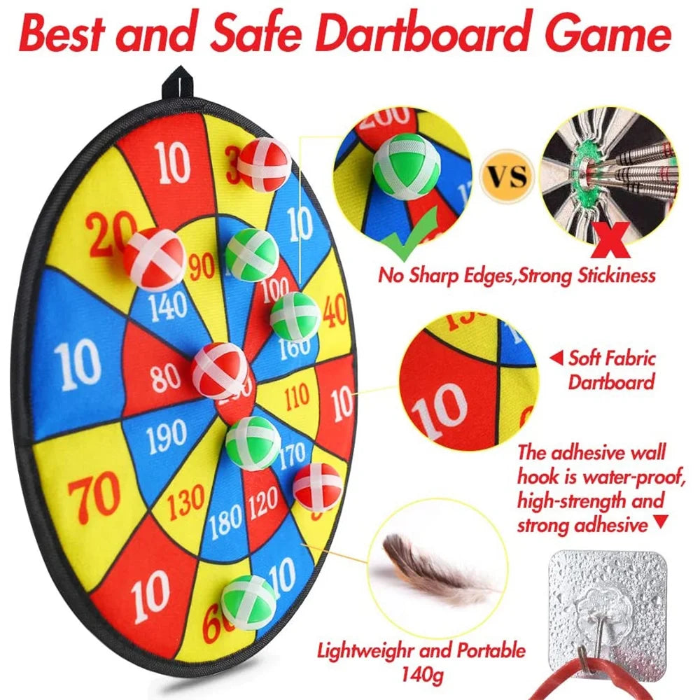 Large Fabric Dartboard with 6 Sticky Balls and a Hook B63933