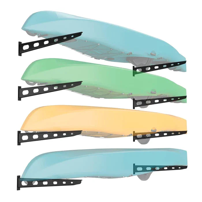4 Pack Wall Mounted Kayak Rack 25" Arms L333081