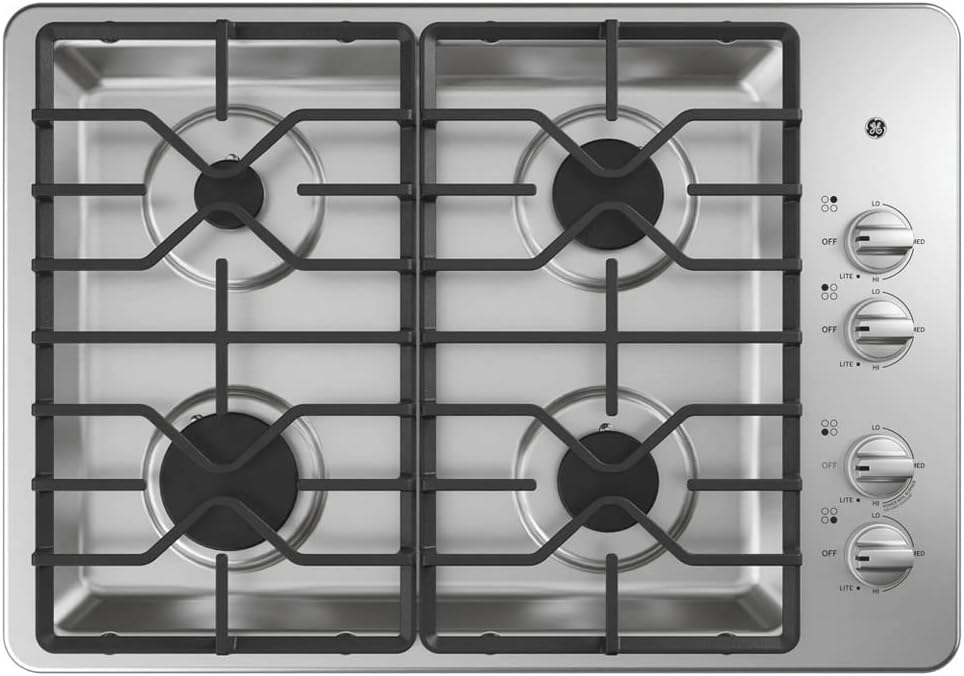 30 Inch Gas Cooktop with Sealed Burners, Stainless Steel H28319