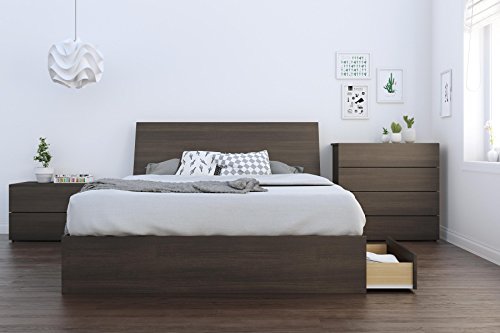 Queen Ebony Storage Headboard P767287