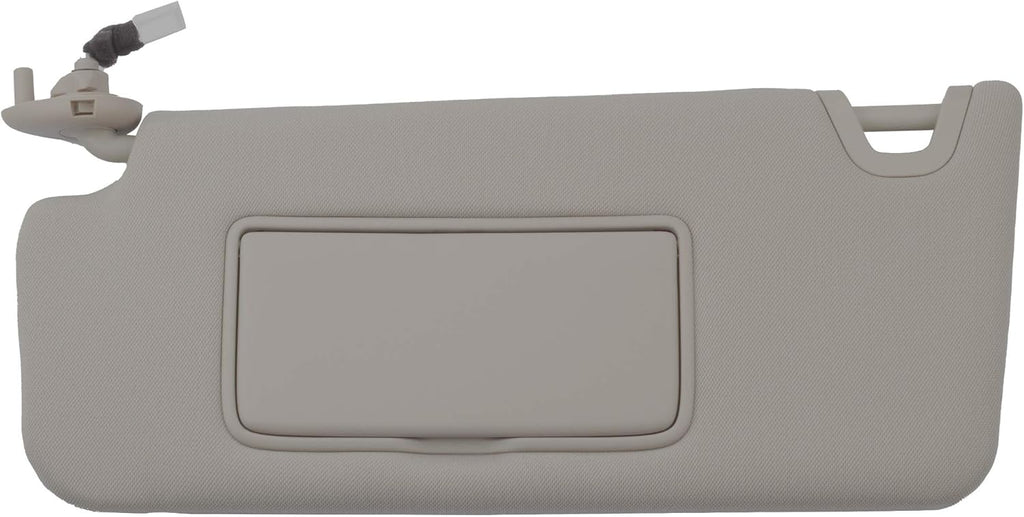 Gray Left Driver Side Sun Visor with Light Compatible with Honda Accord 2008 2009 2010 2011 Pack of 2 T793924