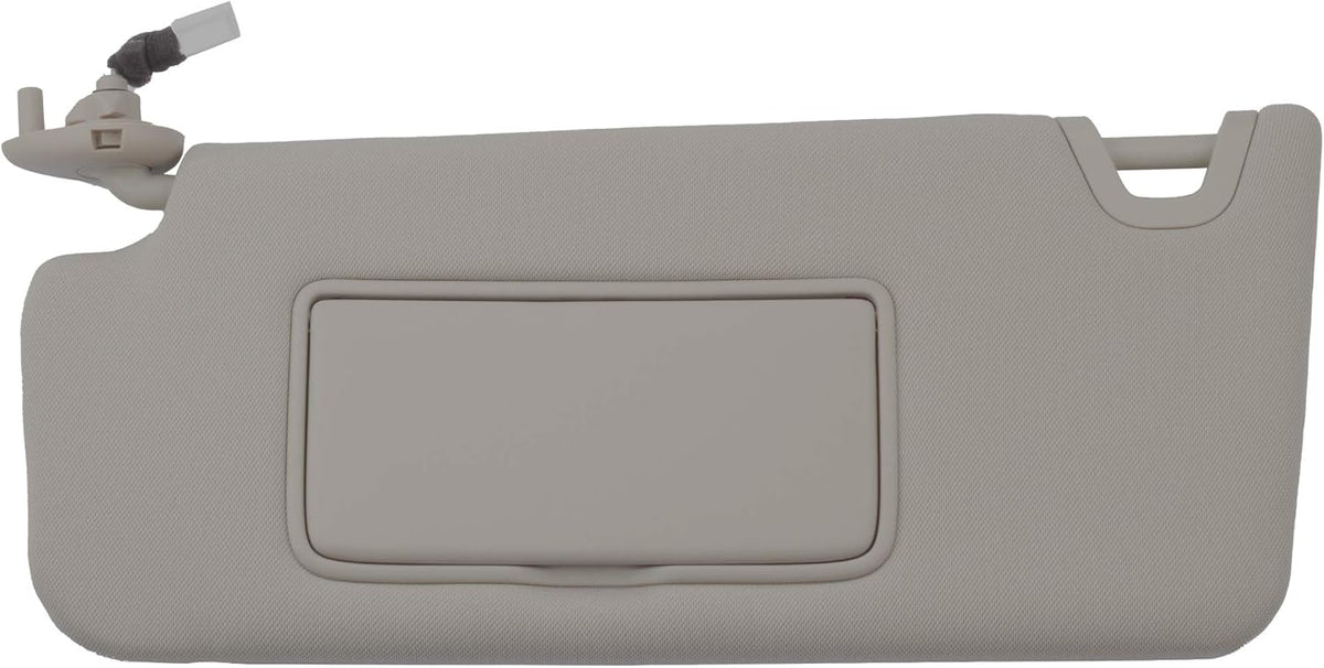 Gray Left Driver Side Sun Visor with Light Compatible with Honda Accord 2008 2009 2010 2011 Pack of 2 T793924