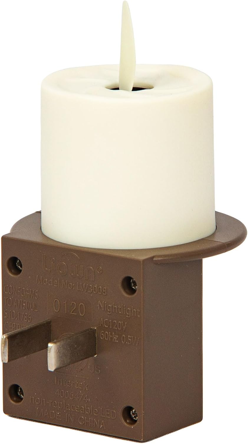 Set of 2 Flameless Candle Nightlight (Bronze) U4642