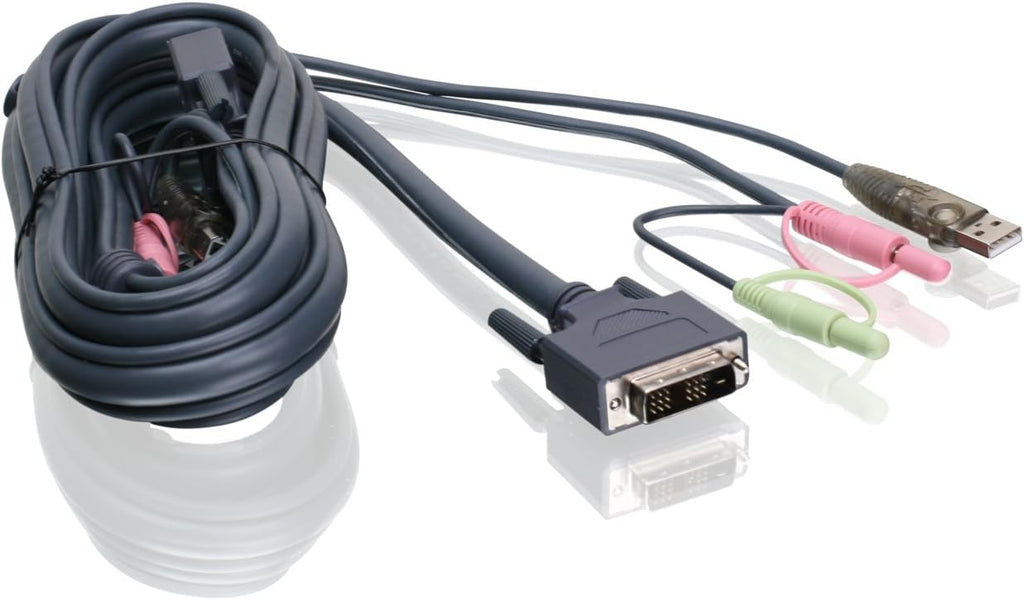 10 Feet DVI-D USB KVM Cable Pack of 2 J70288