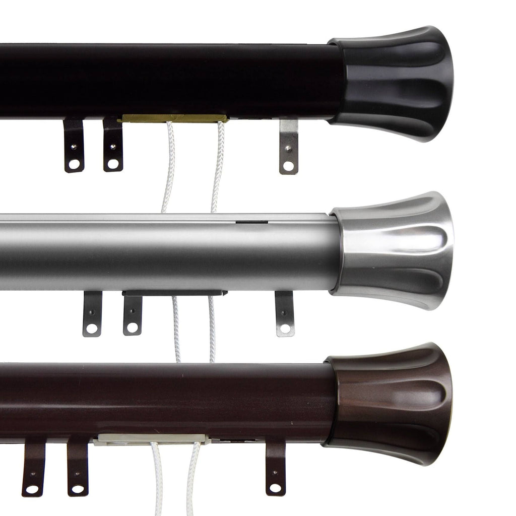 Satin Nickel Flare Decorative Traverse Rod A39328