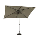 Rectangular Aluminum Market Patio Umbrella in Gray J58845